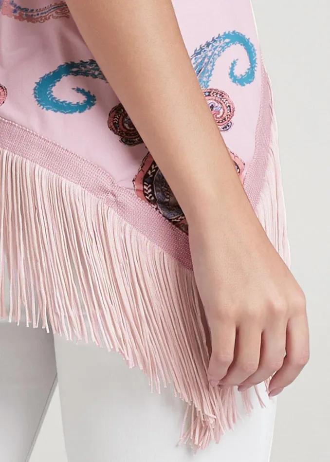 Wandering Goddess Fringe Top Blush Multi Women VENUS Sleeveless Tops