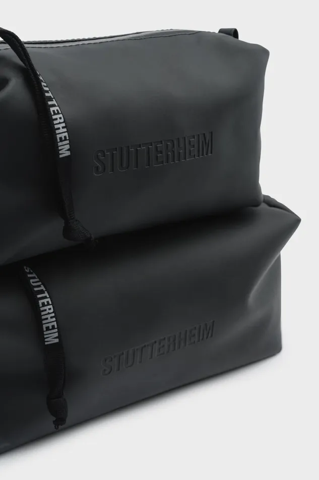 Wash Bags Women Stutterheim Container Large Wash Bag Black