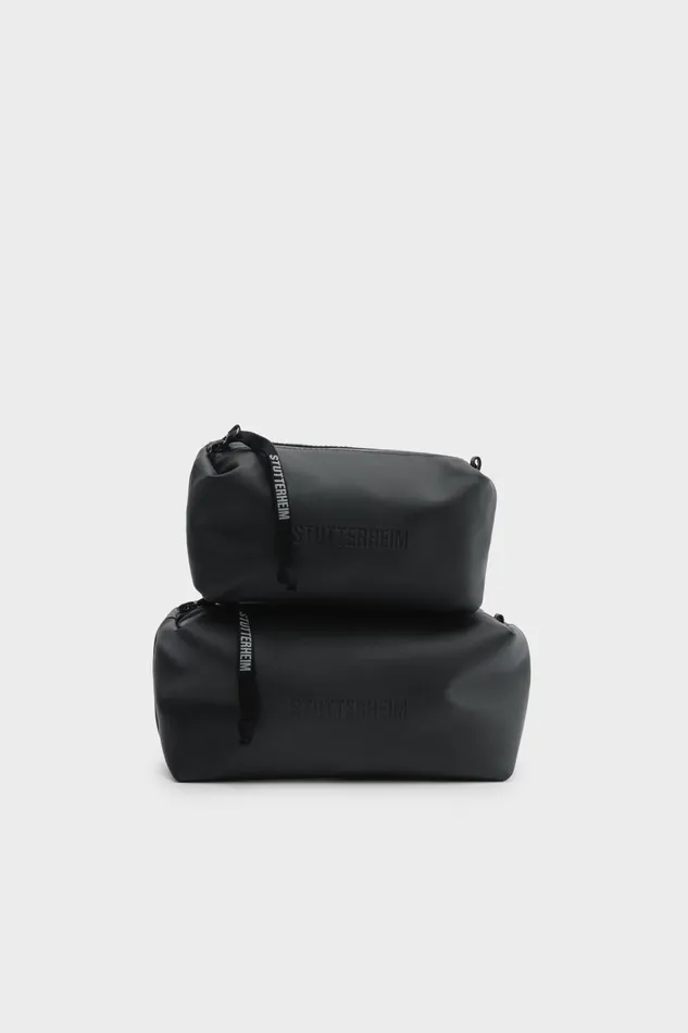 Wash Bags Women Stutterheim Container Large Wash Bag Black