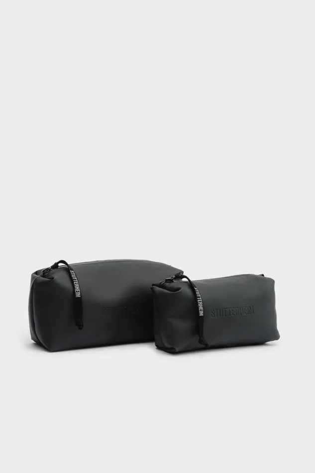 Wash Bags Women Stutterheim Container Large Wash Bag Black