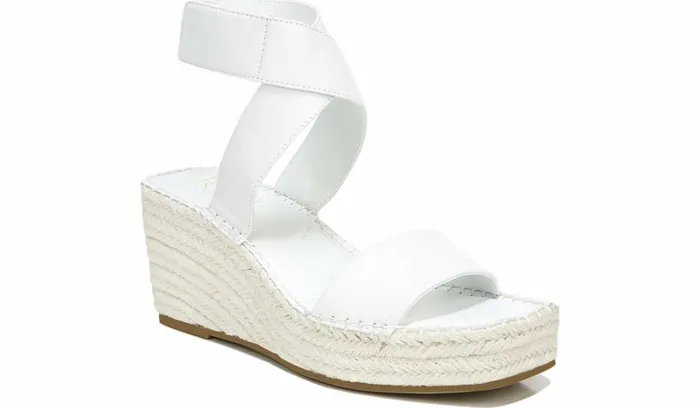 Wedge Sandals Women Franco Sarto Franco Carezza Espadrille Wedge Sandal White Leather Wedge Sandals Women Franco Sarto Franco Carezza Espadrille Wedge Sandal White Leather