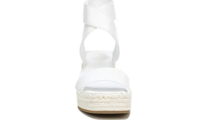 Wedge Sandals Women Franco Sarto Franco Carezza Espadrille Wedge Sandal White Leather