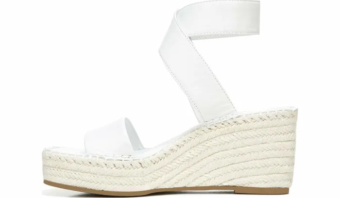 Wedge Sandals Women Franco Sarto Franco Carezza Espadrille Wedge Sandal White Leather