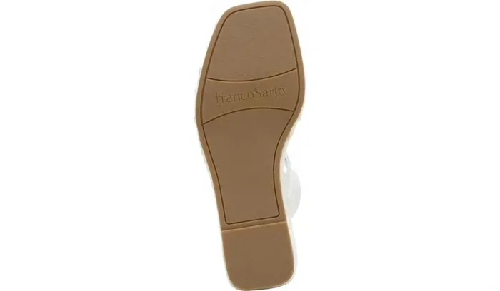 Wedge Sandals Women Franco Sarto Franco Carezza Espadrille Wedge Sandal White Leather