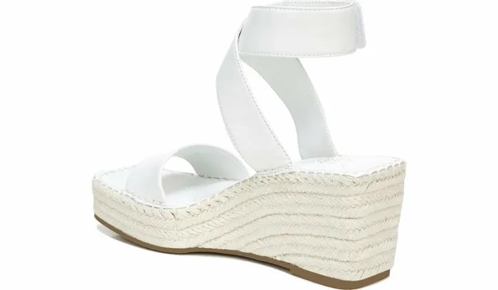 Wedge Sandals Women Franco Sarto Franco Carezza Espadrille Wedge Sandal White Leather