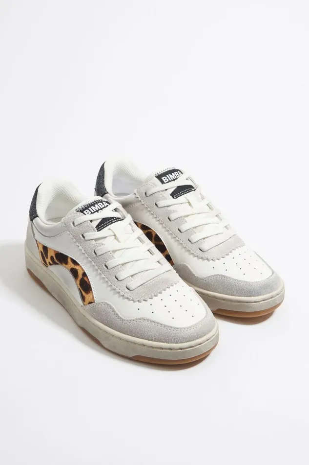 White Leopard Print Leather 13 57 Cupsole Sneaker White Women Bimba Y Lola Sneakers White Leopard Print Leather 13 57 Cupsole Sneaker White Women Bimba Y Lola Sneakers