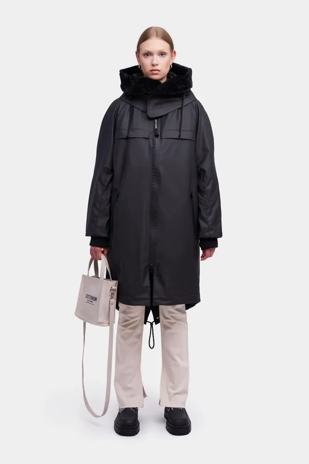 Winter Coats Men Stutterheim Kalix Parka Black