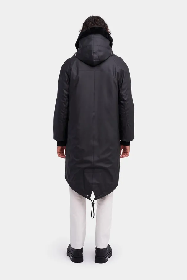 Winter Coats Men Stutterheim Kalix Parka Black