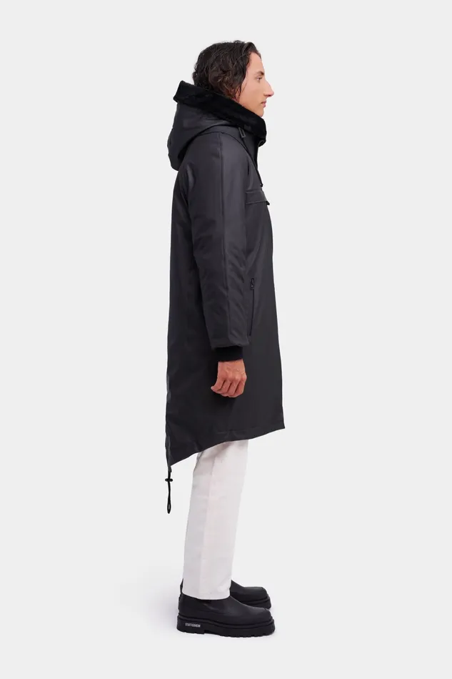 Winter Coats Men Stutterheim Kalix Parka Black