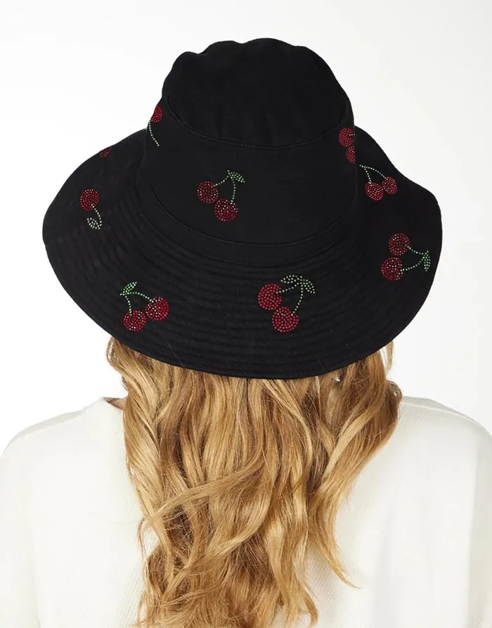 Women039s Adina X Crystal Cherries Black Lauren Moshi Hats