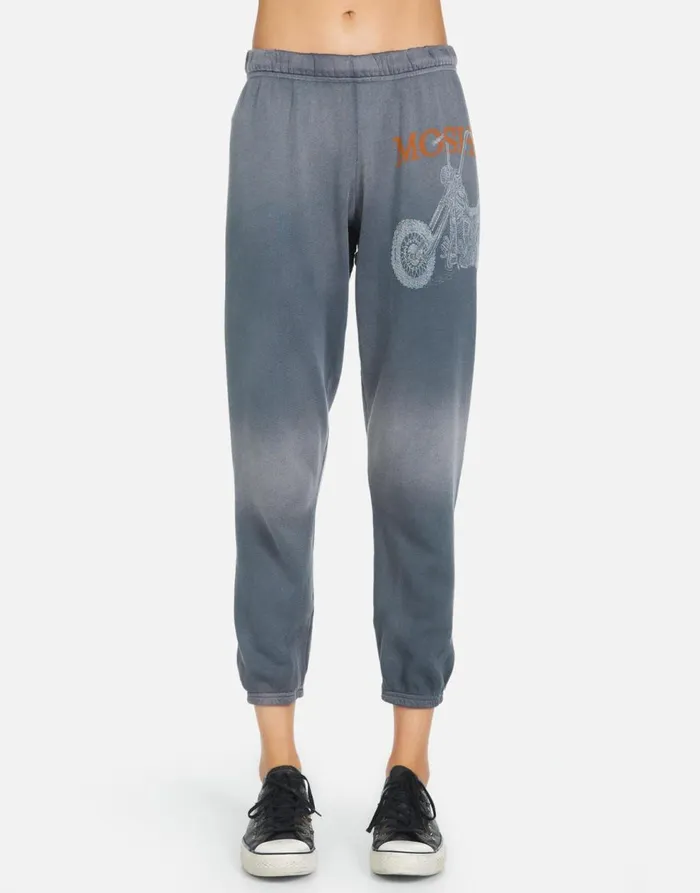 Women039s Alana Moshi Ride Faded Graphite Lauren Moshi Crop Sweatpants