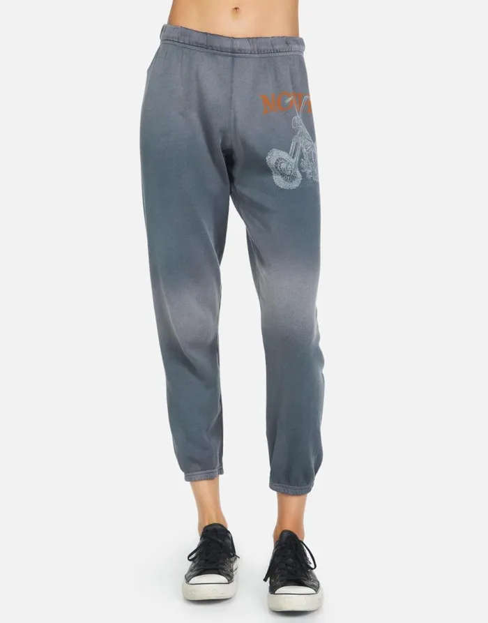 Women039s Alana Moshi Ride Faded Graphite Lauren Moshi Crop Sweatpants