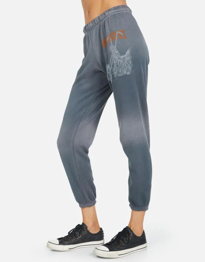 Women039s Alana Moshi Ride Faded Graphite Lauren Moshi Crop Sweatpants