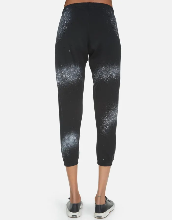 Women039s Alana Peace Teddy Black Lauren Moshi Crop Sweatpants