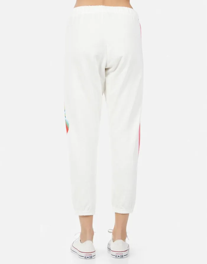 Women039s Alana Stripe Peace Milk Lauren Moshi Long Sweatpants