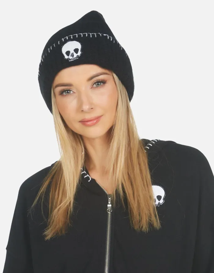 Women039s Blix Music Skull Black Lauren Moshi Sweaters and Knits