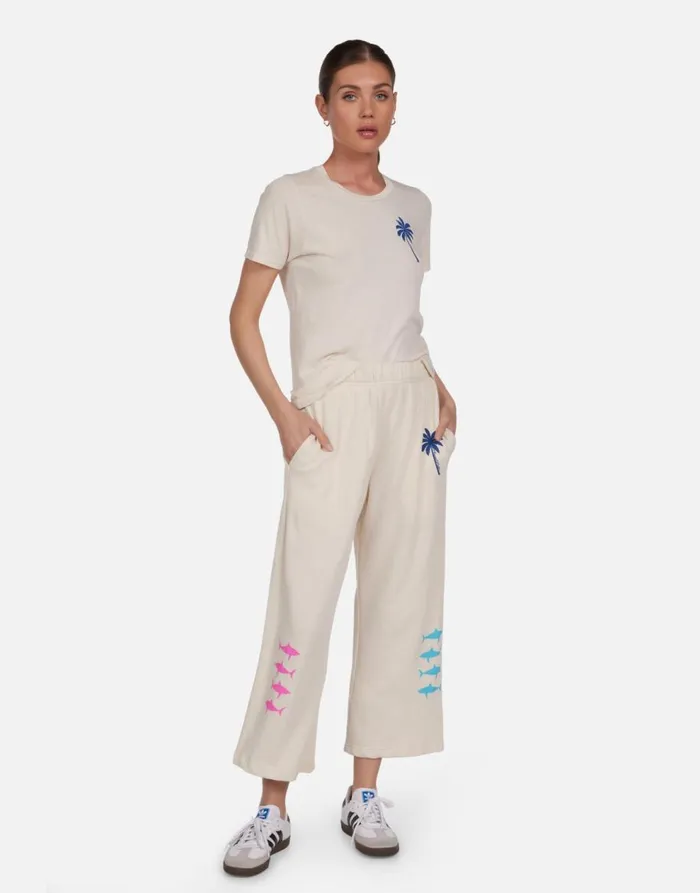 Women039s Croft Tropical Shark Ivory Lauren Moshi Short Sleeve