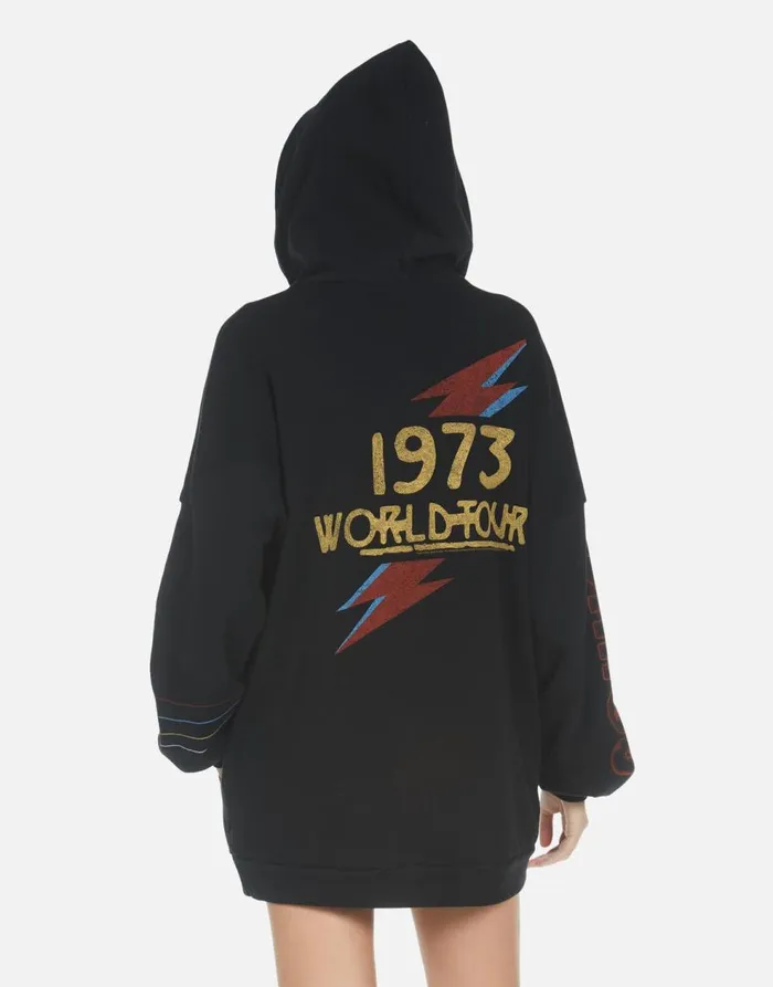 Women039s Desiree Bowie 1973 Tour Black Lauren Moshi Hoodies
