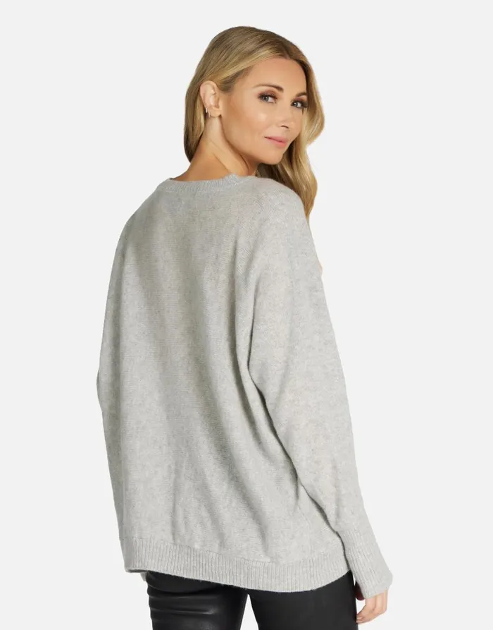 Women039s Hollis I039m A Mess Heather Grey Lauren Moshi Long Sleeve