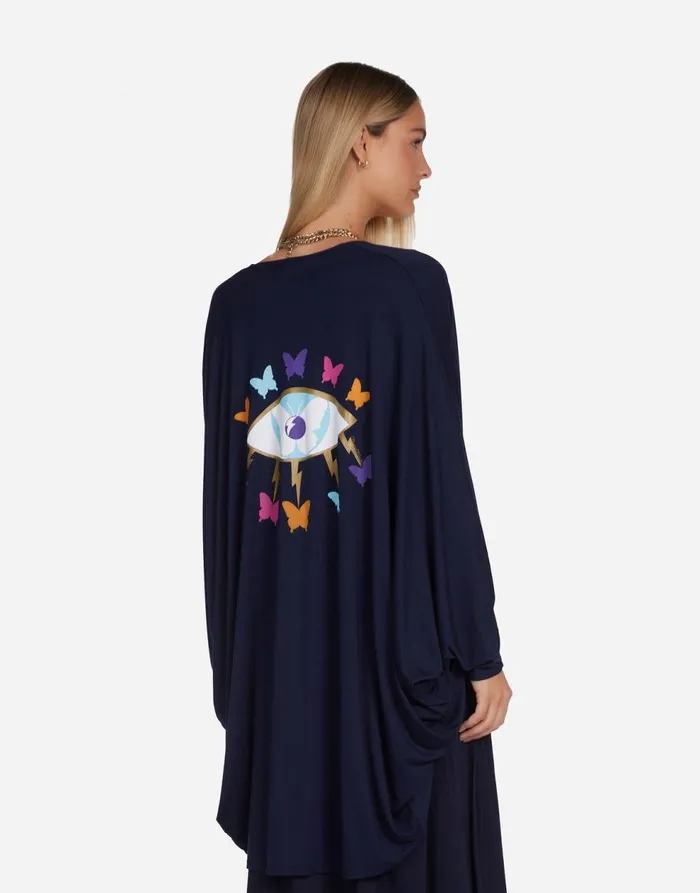 Women039s Isla Butterfly Eye Navy Lauren Moshi Sweaters and Knits