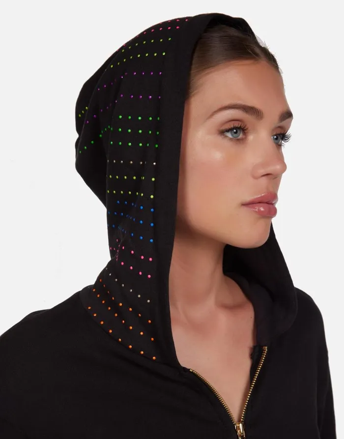 Women039s Lachelle Neon Stud Starburst Onyx Lauren Moshi Hoodies
