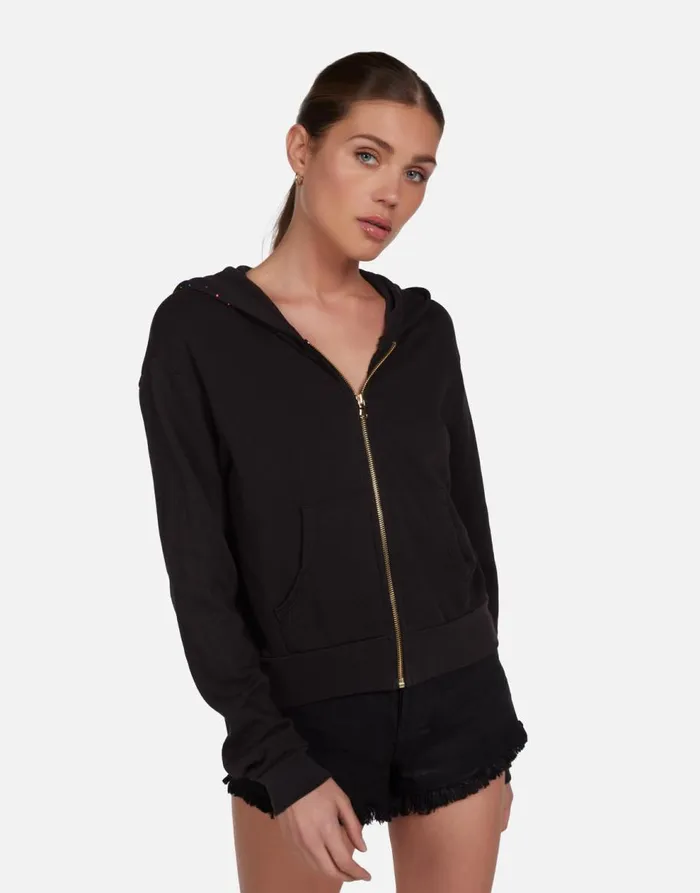 Women039s Lachelle Neon Stud Starburst Onyx Lauren Moshi Hoodies