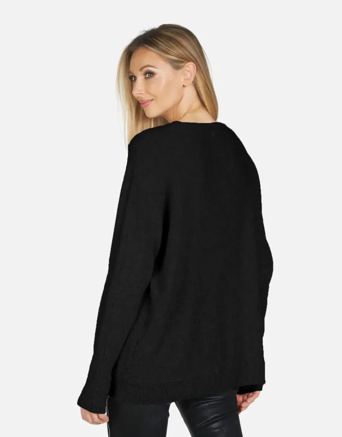 Women039s Ladona X Lucky Clover Black Lauren Moshi Sweaters and Knits