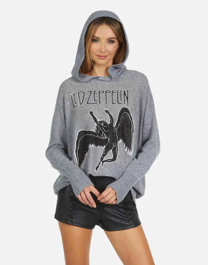 Women039s Namiko Led Zeppelin Outline Charcoal Lauren Moshi Sweaters and Knits Women039s Namiko Led Zeppelin Outline Charcoal Lauren Moshi Sweaters and Knits