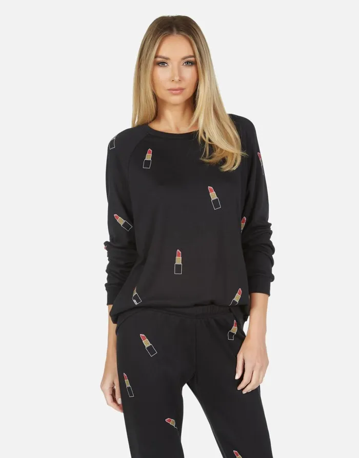 Women039s Noleta Mini Lipstick Black Lauren Moshi Long Sleeve