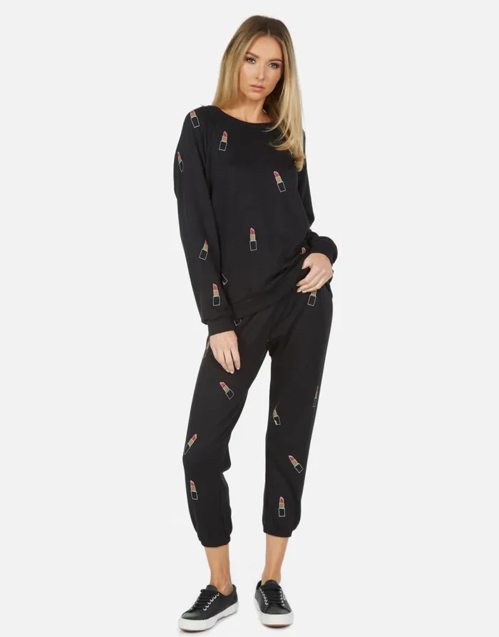 Women039s Noleta Mini Lipstick Black Lauren Moshi Long Sleeve