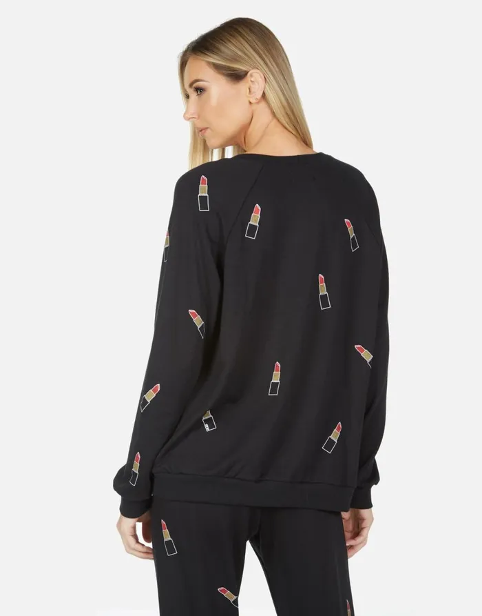 Women039s Noleta Mini Lipstick Black Lauren Moshi Long Sleeve