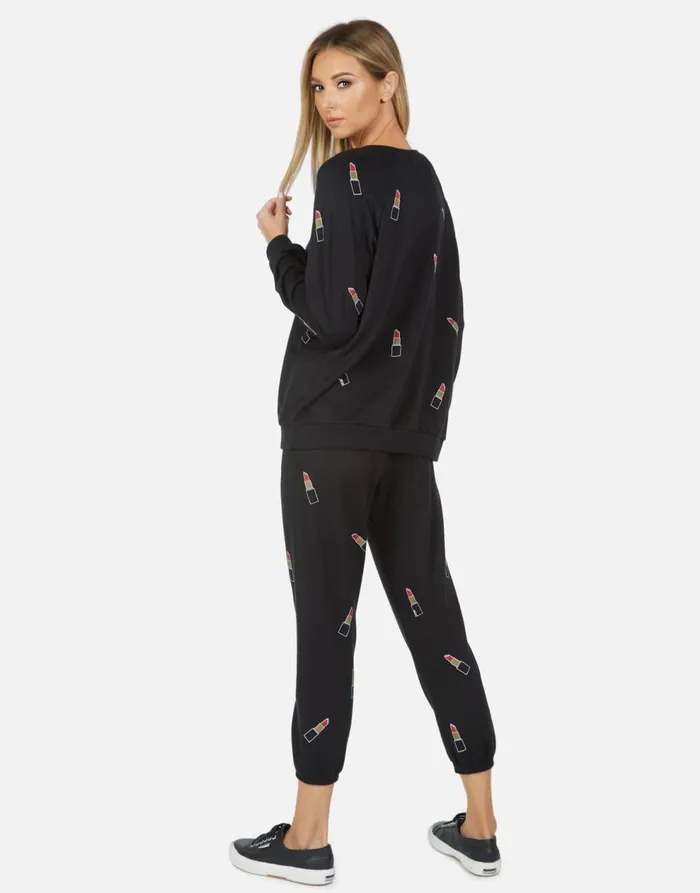 Women039s Noleta Mini Lipstick Black Lauren Moshi Long Sleeve
