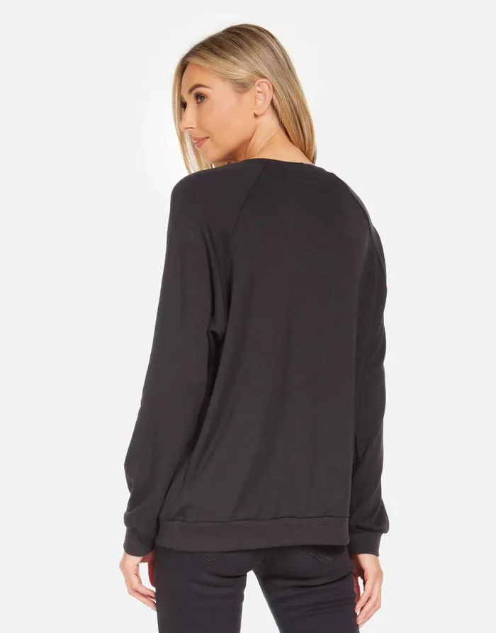 Women039s Noleta X Def Leppard Pyromania Onyx Lauren Moshi Long Sleeve