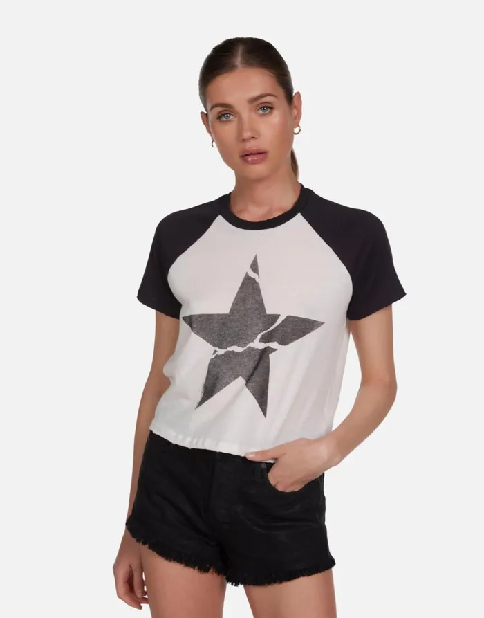 Women039s Tula Cracked Star Milkonyx Lauren Moshi Short Sleeve
