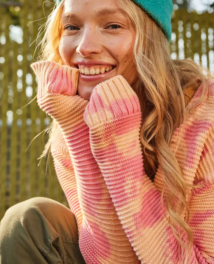 Women8217s ToadandCo Bianca Crew Cardigan Taffy Tie Dye Sweaters