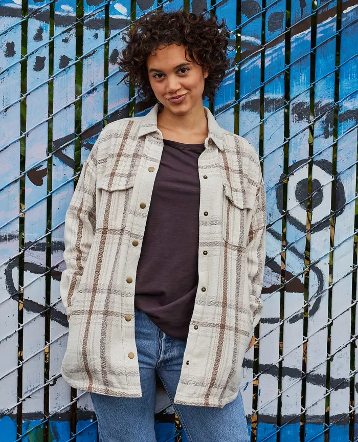 Women8217s Tops and TShirts ToadandCo Conifer Shirt Jacket Oatmeal