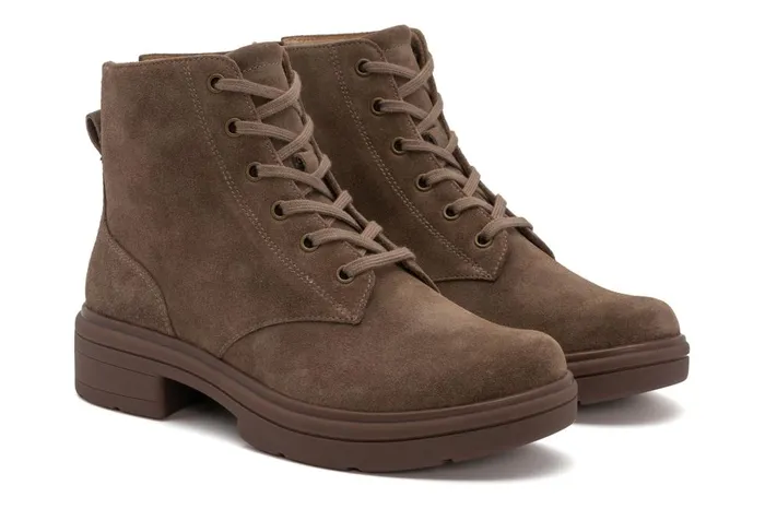 Women ABEO Footwear Boots Vista Lace Taupe Suede Women ABEO Footwear Boots Vista Lace Taupe Suede