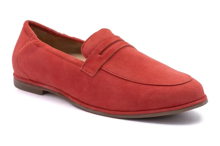 Women ABEO Footwear Casual Shoes Strada Loafer Red