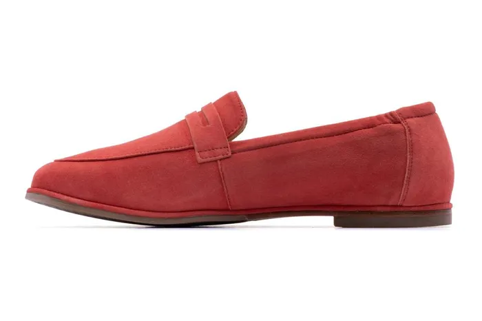 Women ABEO Footwear Casual Shoes Strada Loafer Red Women ABEO Footwear Casual Shoes Strada Loafer Red