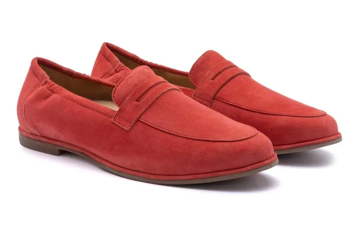 Women ABEO Footwear Casual Shoes Strada Loafer Red Women ABEO Footwear Casual Shoes Strada Loafer Red