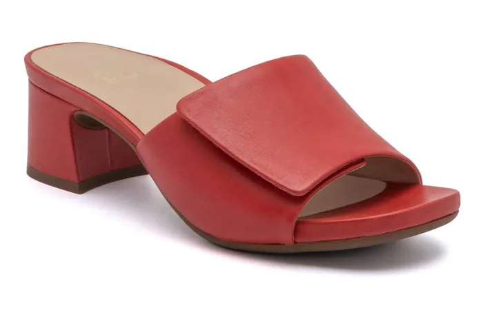 Women ABEO Footwear Dress Avenue Slide Red Leather