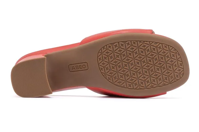 Women ABEO Footwear Dress Avenue Slide Red Leather Women ABEO Footwear Dress Avenue Slide Red Leather