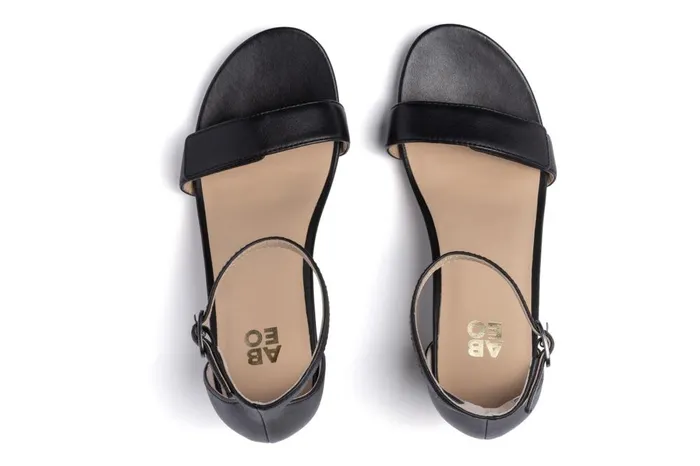 Women ABEO Footwear Dress Tempo Strap Black Leather Women ABEO Footwear Dress Tempo Strap Black Leather