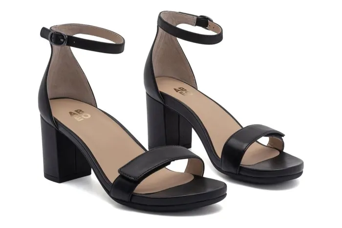 Women ABEO Footwear Dress Tempo Strap Black Leather Women ABEO Footwear Dress Tempo Strap Black Leather