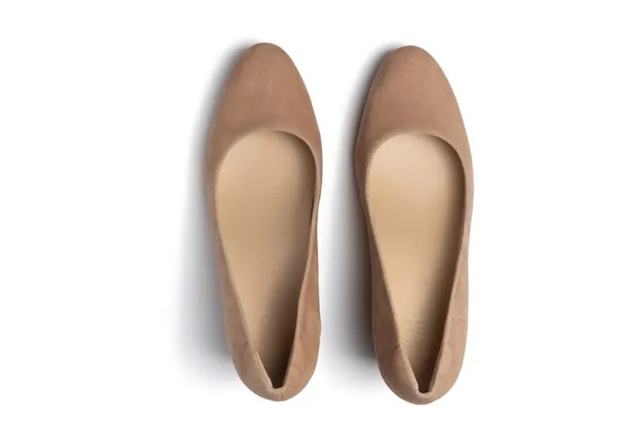 Women ABEO Footwear Dress Veranda Stacked Beige Suede Women ABEO Footwear Dress Veranda Stacked Beige Suede
