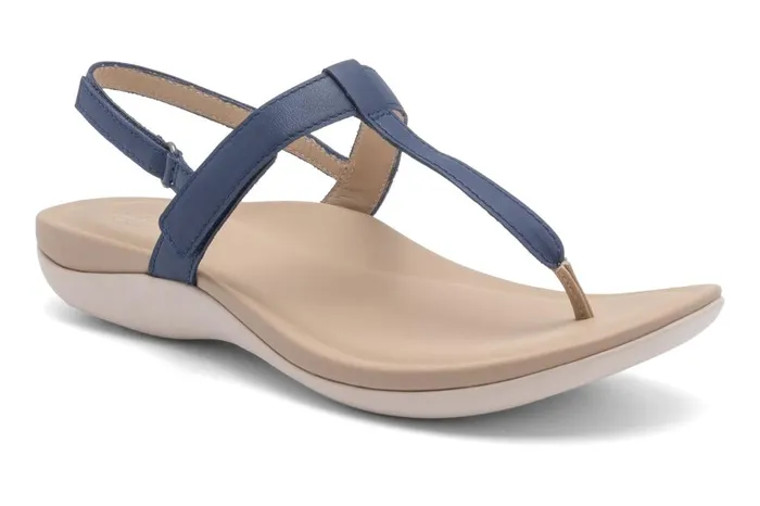 Women ABEO Footwear Sandals Oasis T Strap Navy