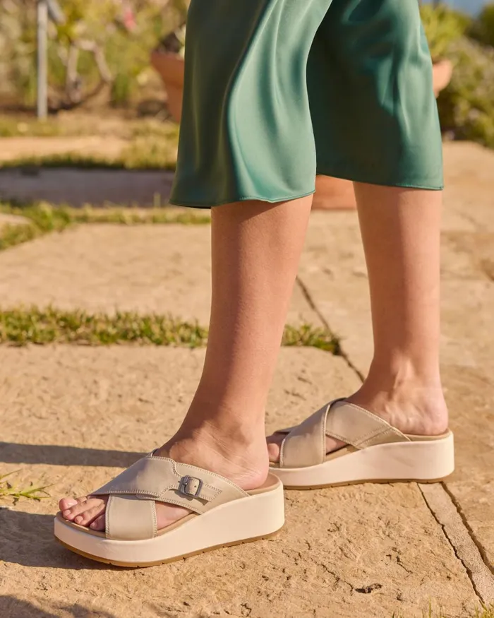 Women ABEO Footwear Sandals Solstice Cross Slide Icy Morning Women ABEO Footwear Sandals Solstice Cross Slide Icy Morning