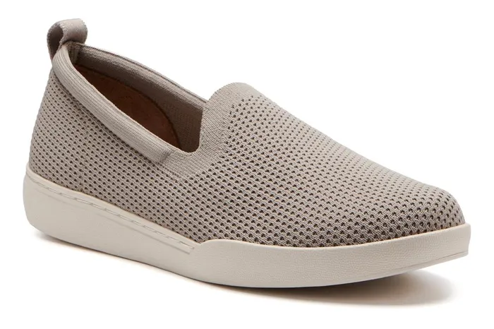 Women ABEO Footwear Sneakers Encore Knit Slip On Taupe