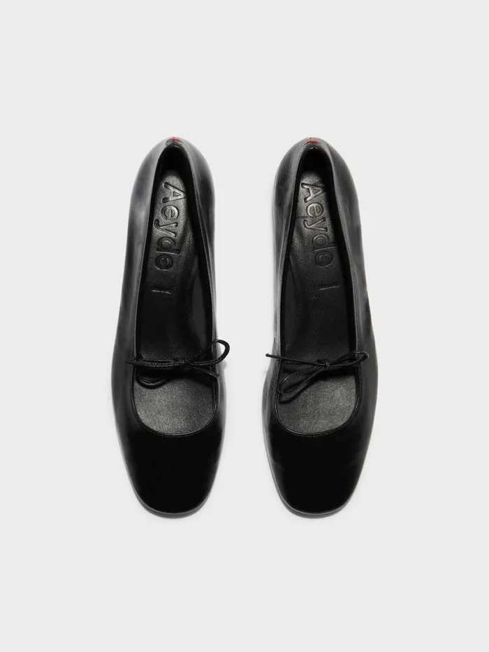 Women Aeyde DARYA Black Ballerina Flat Aeyde Ballet Flats
