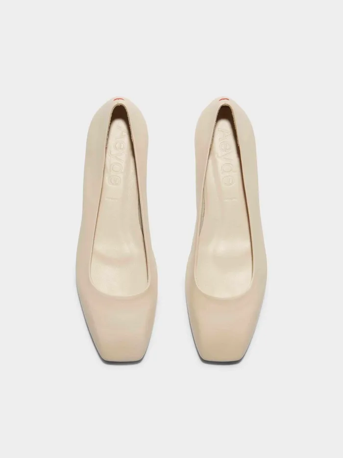 Women Aeyde IDA Creamy Ballet Flat Aeyde Flats